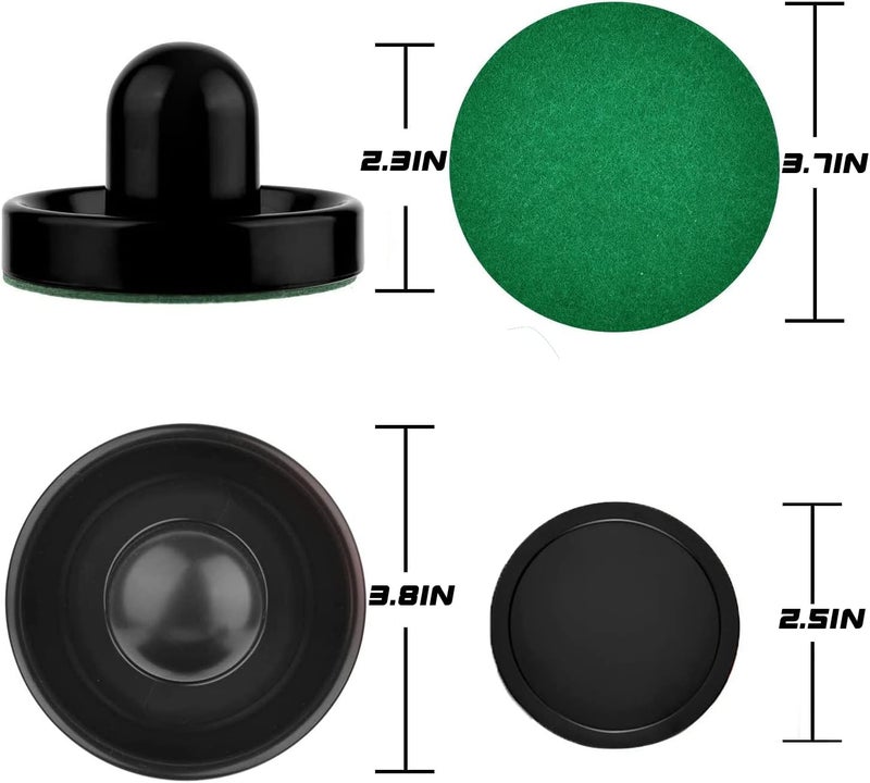 Inscool Air Hockey Pushers and Pucks - Air Hockey Paddles and Goal Handles Replacement Accessories for Game Tables (4 Pushers, 8 Pucks) - Image 4